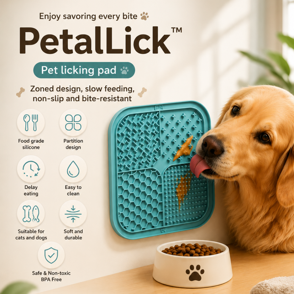 PetalLick™: Calm & Slow Silicone Feeding Mat Pet Bloom Studio
