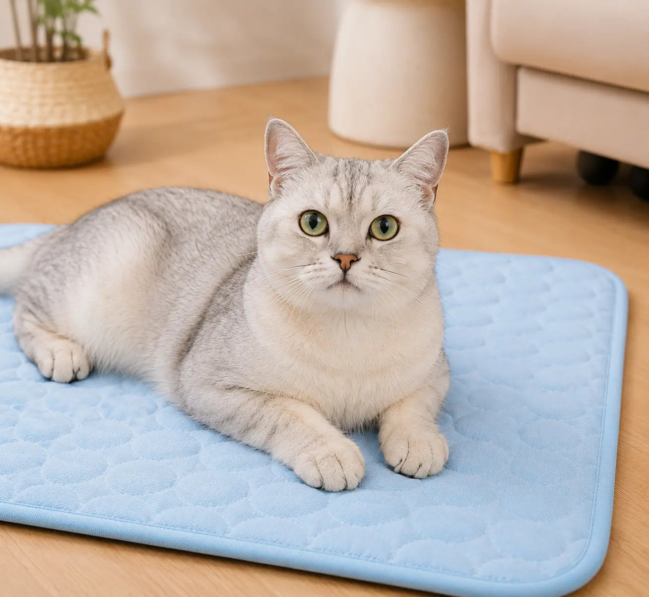 Summer Cooling Pet Mat – Ice Silk Bed for Dogs & Cats Pet Bloom Studio