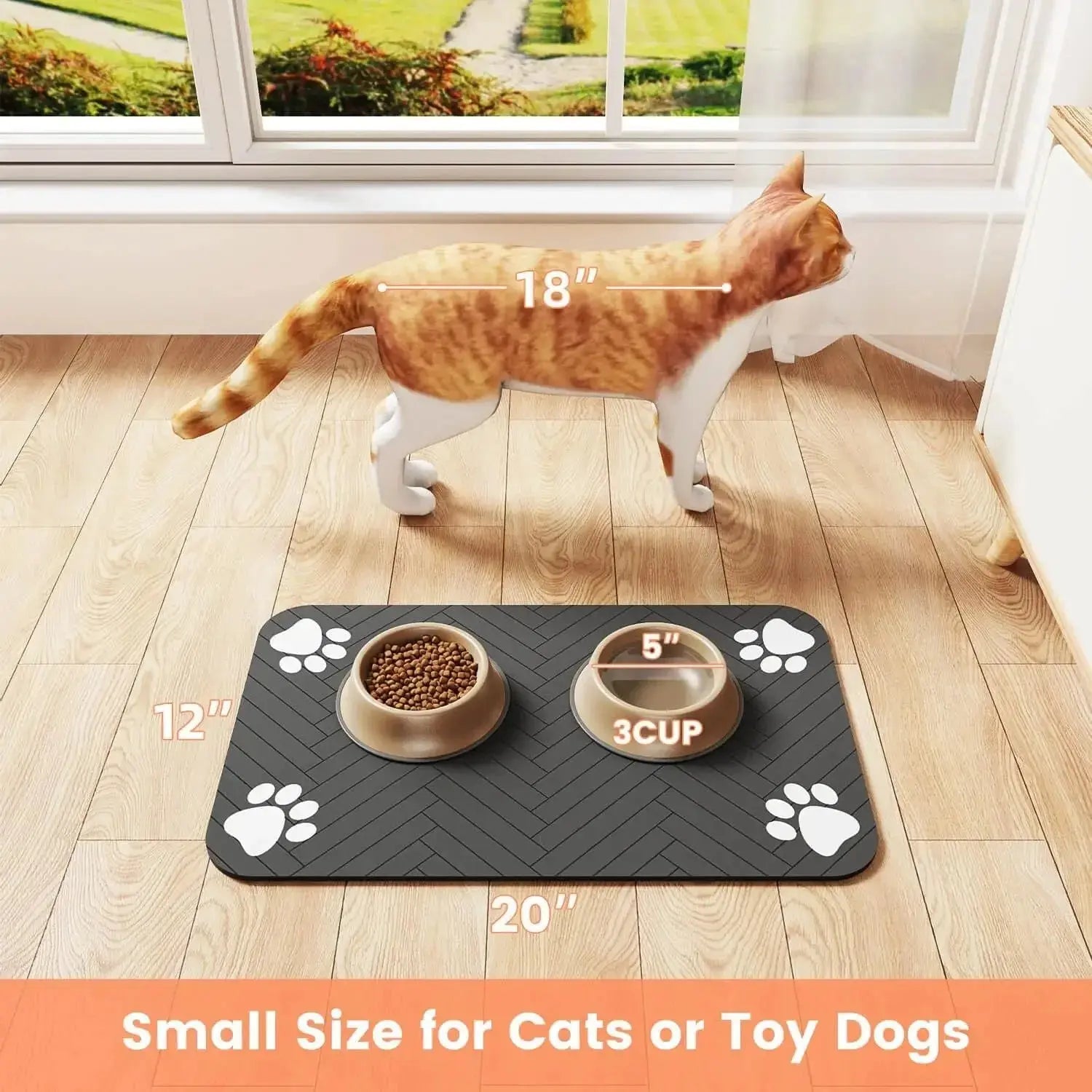SplashGuard™: Absorbent Quick-Dry Pet Placemat Pet Bloom Studio