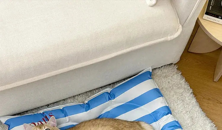 BloomHeart™ Cooling Pet Mat – Heart-Shaped Summer Bed for Cats & Small Dogs Pet Bloom Studio