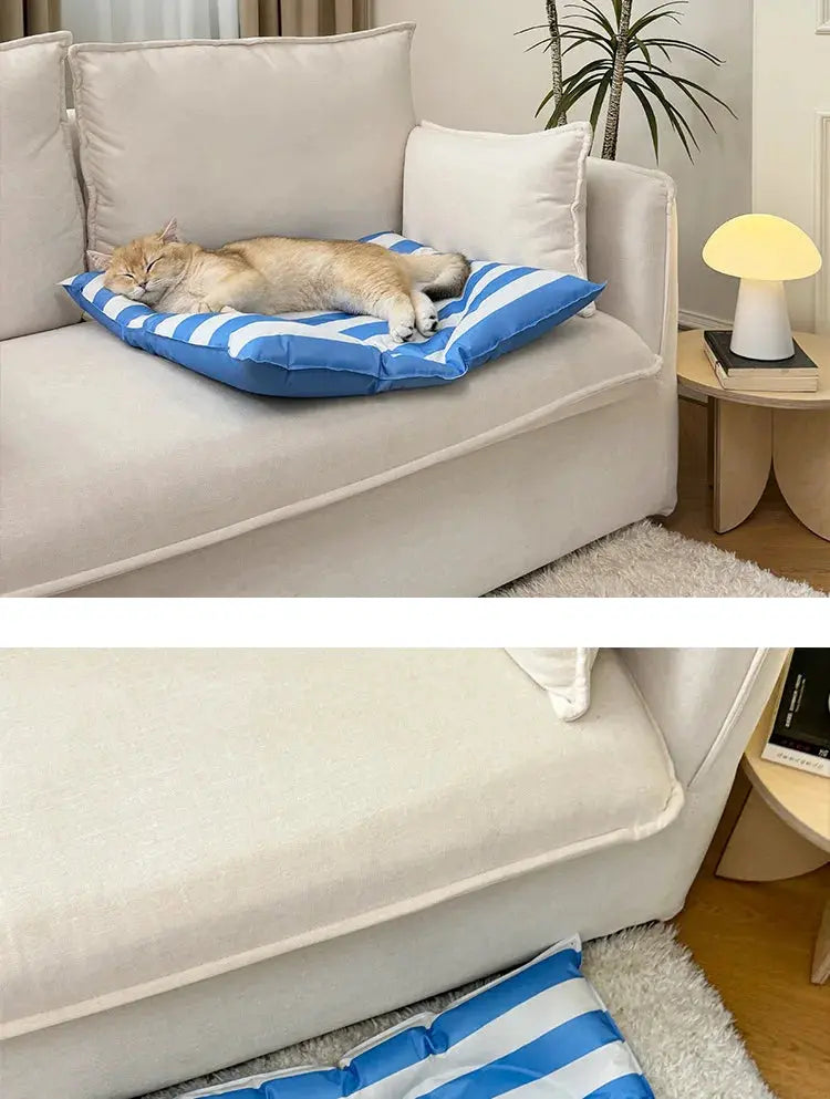 BloomHeart™ Cooling Pet Mat – Heart-Shaped Summer Bed for Cats & Small Dogs Pet Bloom Studio