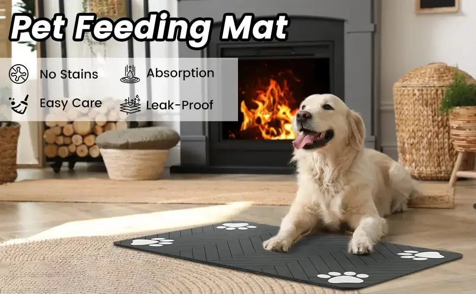 SplashGuard™: Absorbent Quick-Dry Pet Placemat Pet Bloom Studio